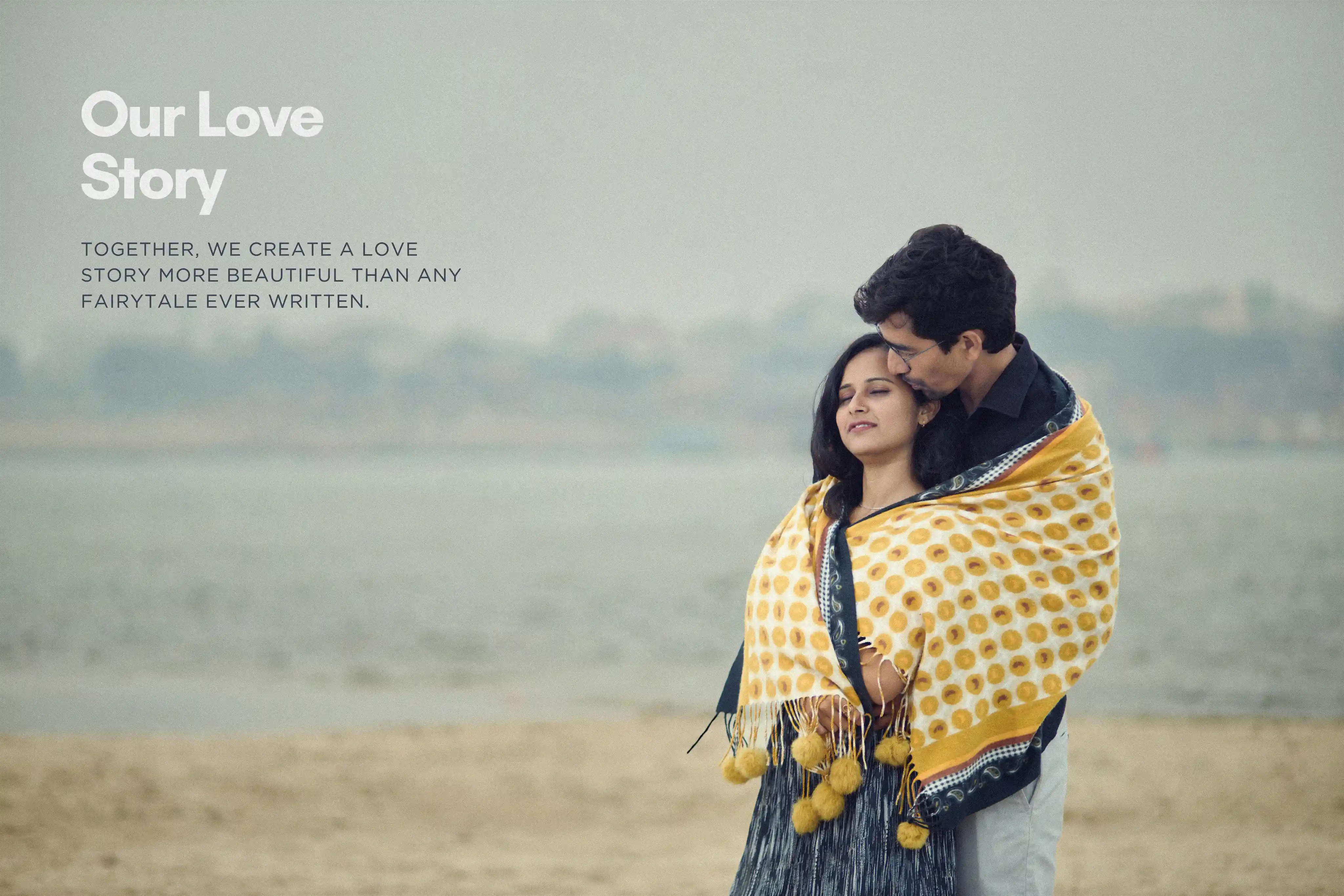 Varanasi pre wedding love story theme setup by The WeddingShoot